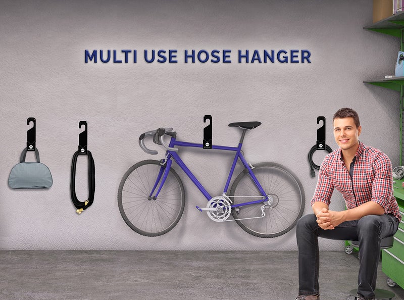 Morvat Premium 150 Ft Hose Hanger with Rust Resistant Metal, Organize Your Garden, Garage & Outdoor Storage Area, Wall Mount Holder or Hang/Hook Over Water Spigot with Included Screws - Image 5
